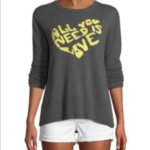 Lisa Todd "All you need is Love" Sweater S EUC